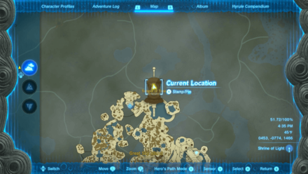 Temple of Time Statue Map