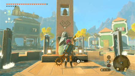 Tarrey Town Statue Overworld