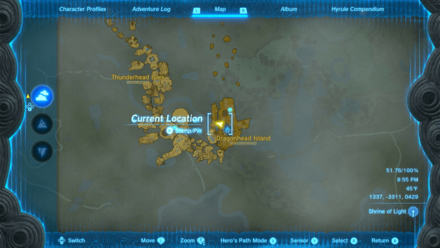 Dragonhead Island Statue Map