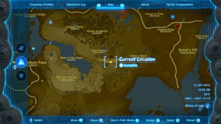Temple of Time Ruins Statue Map