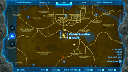 Lookout Landing Statue Map