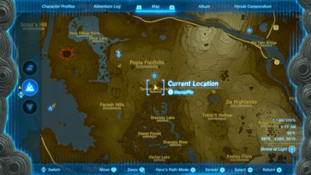 Spring of Courage Statue Map