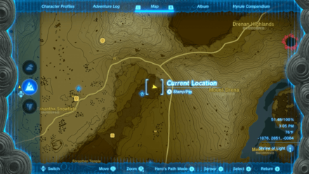 Forgotten Temple Statue Map