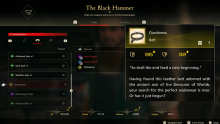 Final Fantasy XVI (FF16) - Craft the Ouroboros in The Black Hammer