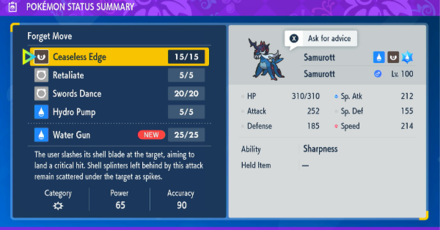 Pokemon Scarlet and Violet SV - Hisuian Move No Update