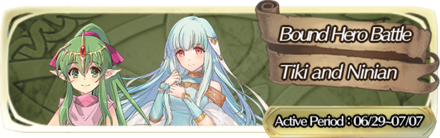 Tiki and Ninian Bound Hero Battle Banner Fire Emblem Heroes FEH