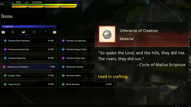 FF16 - Acquire Utterance of Creation in New Game Plus