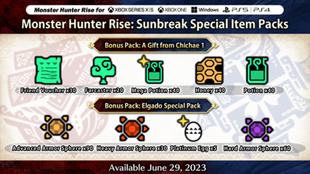 MH Rise Sunbreak - Bonus Pack from Chichae 1 and Elgado Special Pack