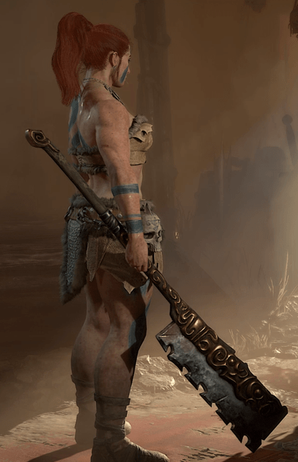 Diablo 4 - Serrated Cleaver Two-Handed Axe Weapon Transmog