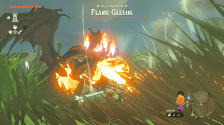 Zelda Tears of the Kingdom TotK - Ancient Columns Flame Gleeok Overworld Location