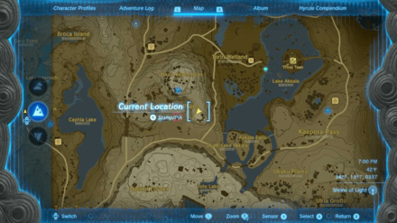 Zelda Tears of the Kingdom TotK - South Akkala Plains Thunder Gleeok Map Location