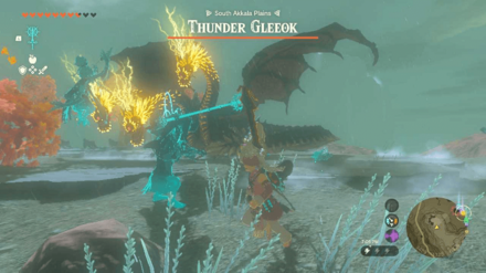 Zelda Tears of the Kingdom TotK - South Akkala Plains Thunder Gleeok Overworld Location