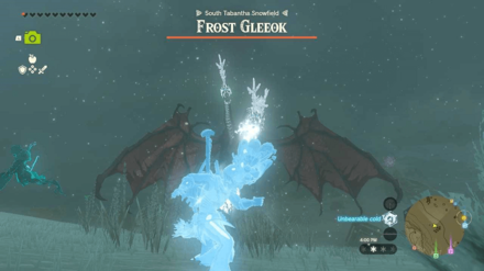 Zelda Tears of the Kingdom TotK - Tabantha Snowfield Frost Gleeok Overworld Location