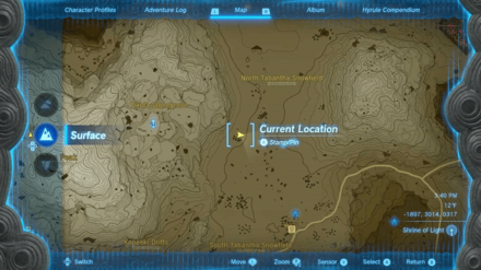 Zelda Tears of the Kingdom TotK - Tabantha Snowfield Frost Gleeok Map Location