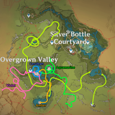 Genshin - Choo-Choo Cart Challenges Map