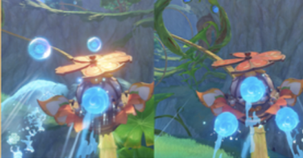 Genshin - Collect Tracklayer Fruits using the Jubilant Waves from the Choo-Choo Cart