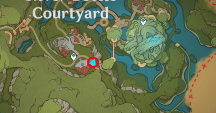 Genshin - Character Location Summer Event Day 1 - Collei and Eula Map