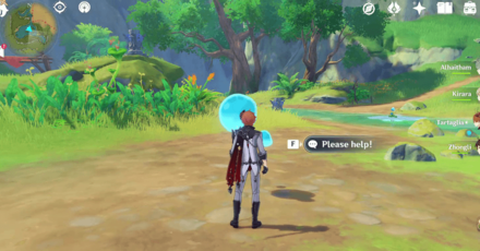 Genshin - Hydro Monument Puzzle 2 - Interact with Water Droplet for Clues