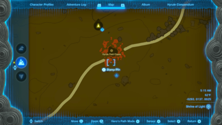 TOTK - Hyrule Field Chasm Map Location