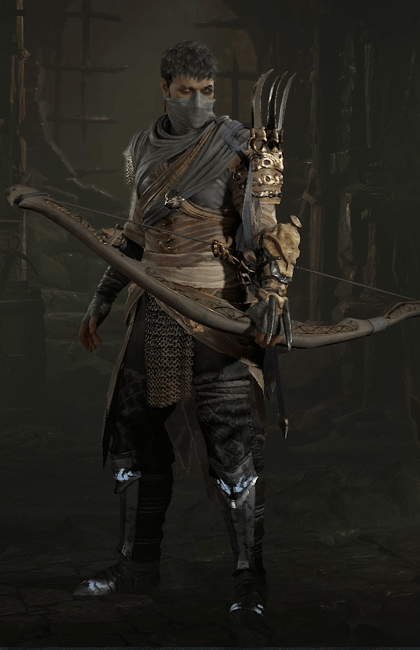 Diablo 4 - Silver Warp-Bow Bow Weapon Transmog