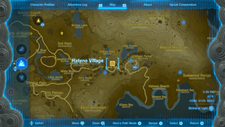 TOTK - Hateno Village Map