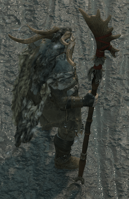 Diablo 4 - Horn Staff Staff Weapon Transmog