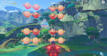 Genshin - How to Score 6000 in Swift Targeting 2 - Target the Overdrive Ball