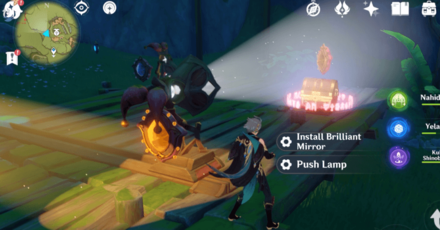 Genshin - Gleaming Lamp Puzzle 1 - Push the Lamp