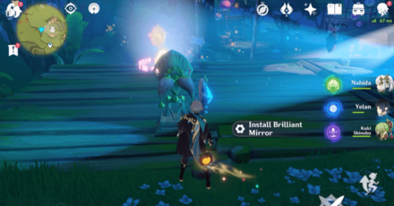 Genshin - Gleaming Lamp Puzzle 1 - Use the Orange Brilliant Mirror