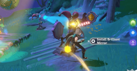 Genshin - Gleaming Lamp Puzzle 5 - Use the Orange Mirror on the lamp that