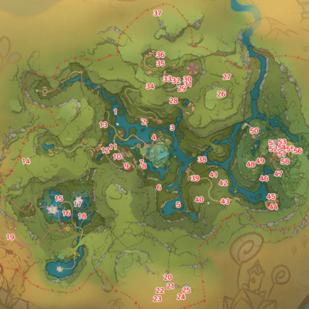 Genshin - Hydro Eidolon All Locations Map Day 3