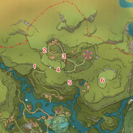 Genshin - Gleaming Lamp and Brilliant Mirrors Map Day 3