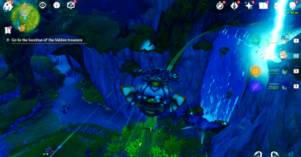 Genshin Impact The Black Nacre and the All-Devouring Kraken Walkthrough - Go to the Location of the Hidden Treasure