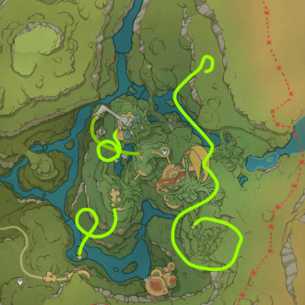 Genshin - Choo-Choo Cart Railway Map - Thinkers