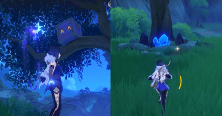 Genshin - Secret Summer Paradise - Hydro Monument Puzzle 6 - Interact with the Slime Boxes and Magical Crystal Chunk