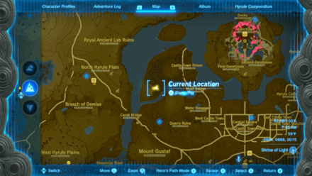 Tears of the Kingdom - Hyrule Castle Moat West East Chasm