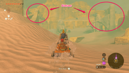 Zelda Tears of the Kingdom TOTK - East Gerudo Ruins Statues
