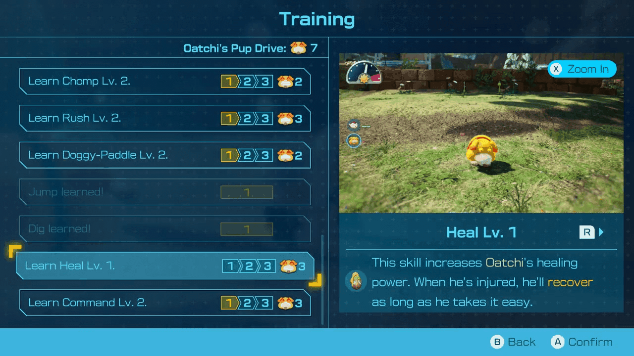 Pikmin 4 - Oatchi Heal Training