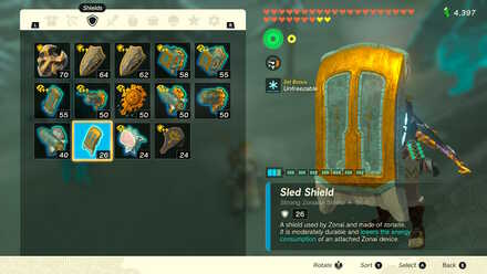 Zelda TotK - Sled Shield