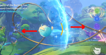 Genshin - Sojourns of the Barking Fox Stage 3 - Move to the opposite direction of the wave to avoid getting hit