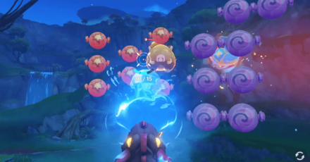 Genshin - Stage 3 - Keep Shooting at Dual-Charged Balls