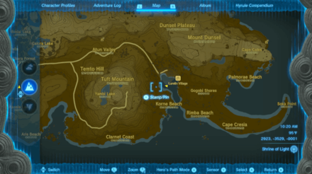 TOTK - Island Lobster Shirt Location