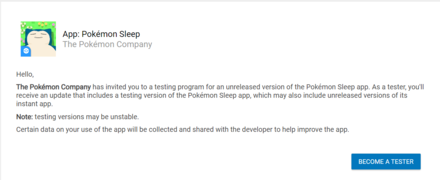 Pokemon Sleep Open Beta Registration