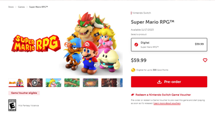 Super Mario RPG Remake - Preorder Page