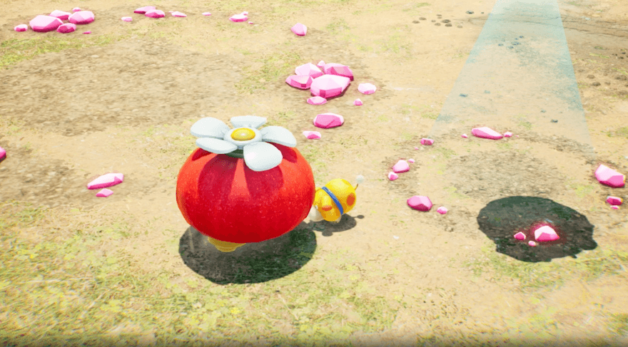Pikmin 4 - Oatchi carrying a Red Onion