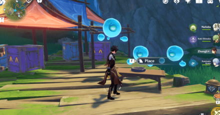 Genshin - Hydro Eidolon Apple Puzzle Refill the Plate