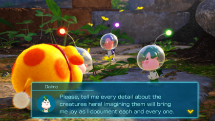Pikmin 4 - Rescue Dalmo to access Piklopedia