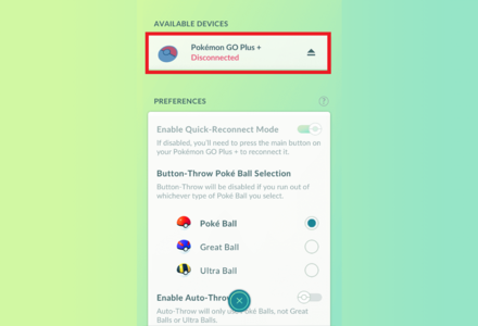 Pokemon GO Plus Plus Available Device