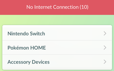 Pokemon GO No Internet Connection