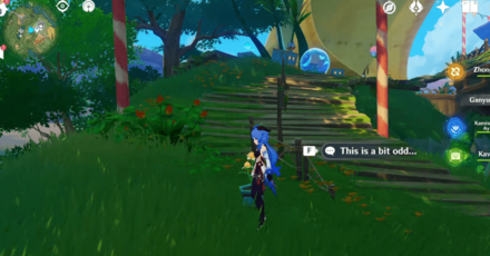 Genshin  - Thinkers Theater Chest by the Waypoint Hiding as a Flower Pot